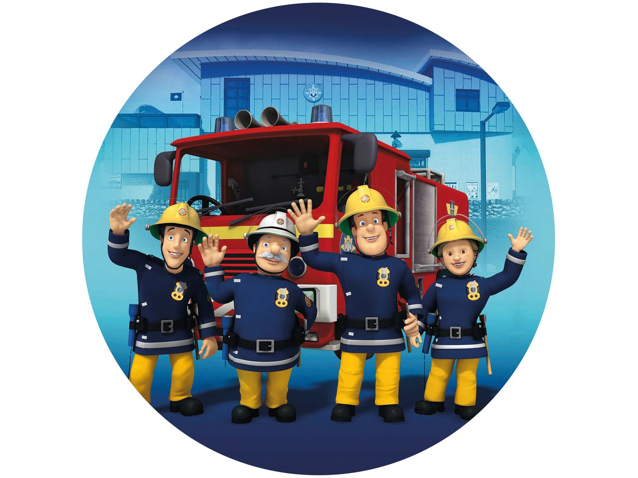 Tortenaufleger Feuerwehrmann Sam 2 rund 20cm