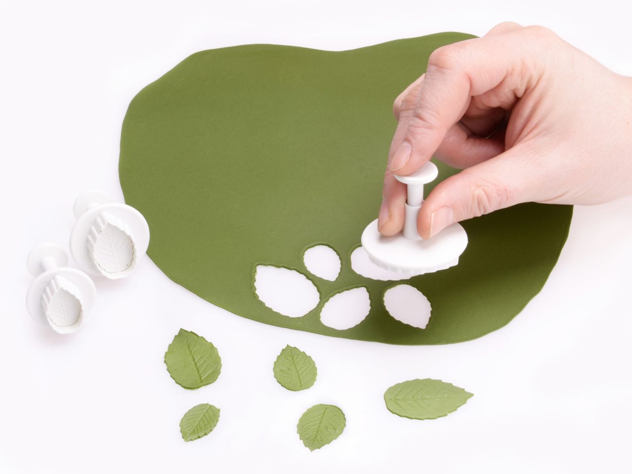 Ausstecher + Stempel Rose 3er