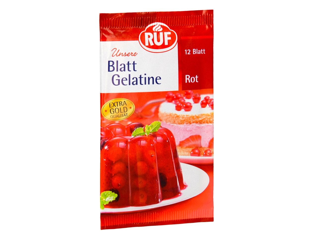 Blatt Gelatine Rot 20gr