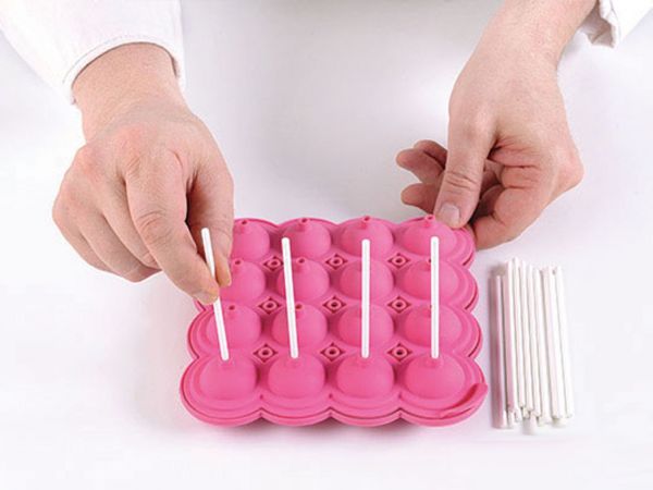 Silikonform Cake Pops inkl. 20 Stiele