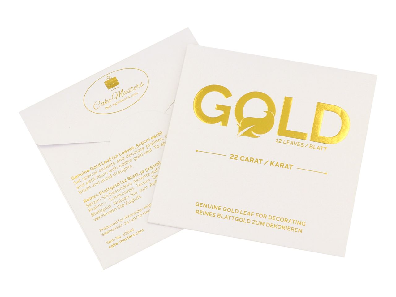 Blattgold 5x5cm 12 Blatt