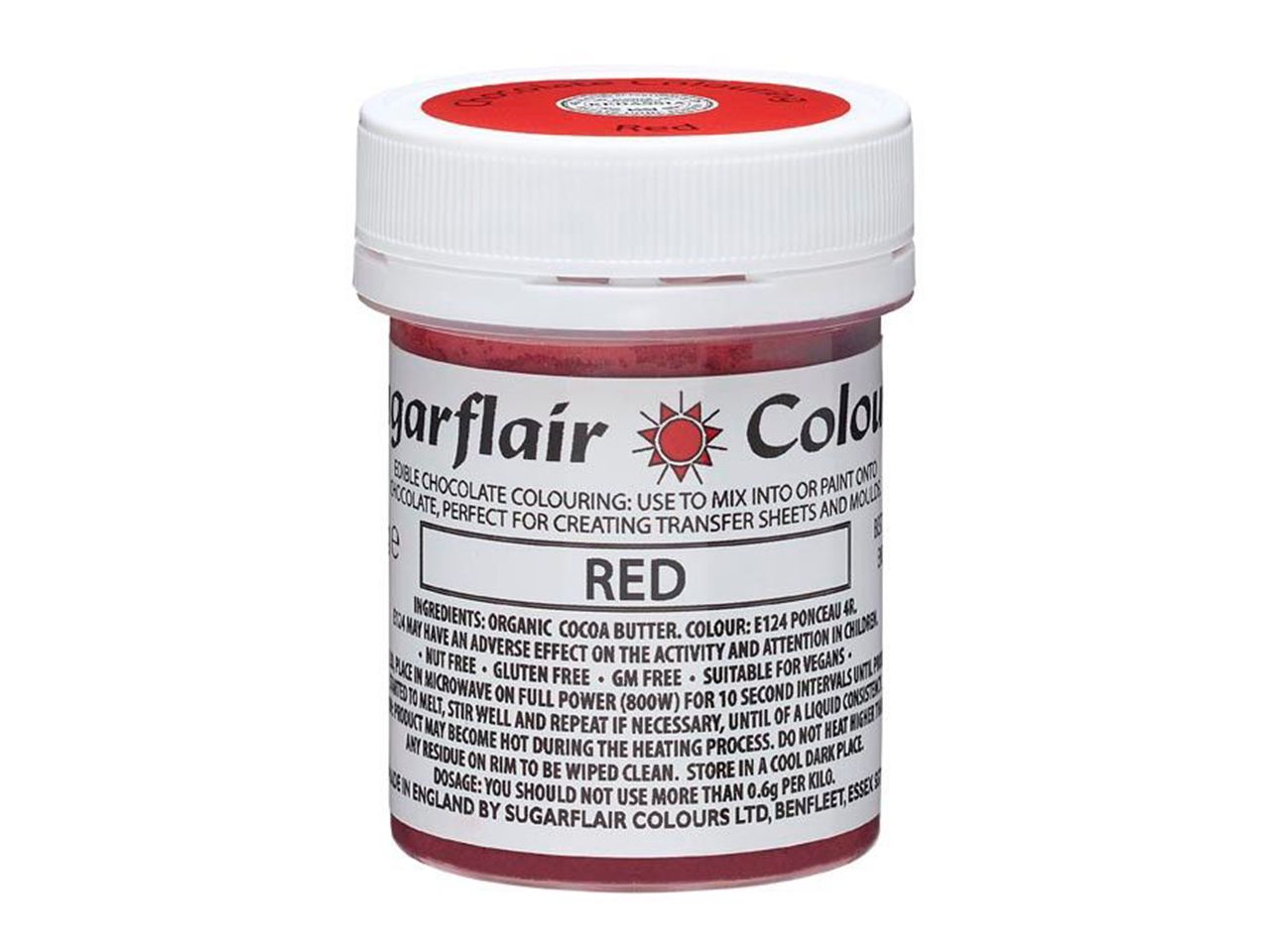 Schokoladenfarbe Rot 35g