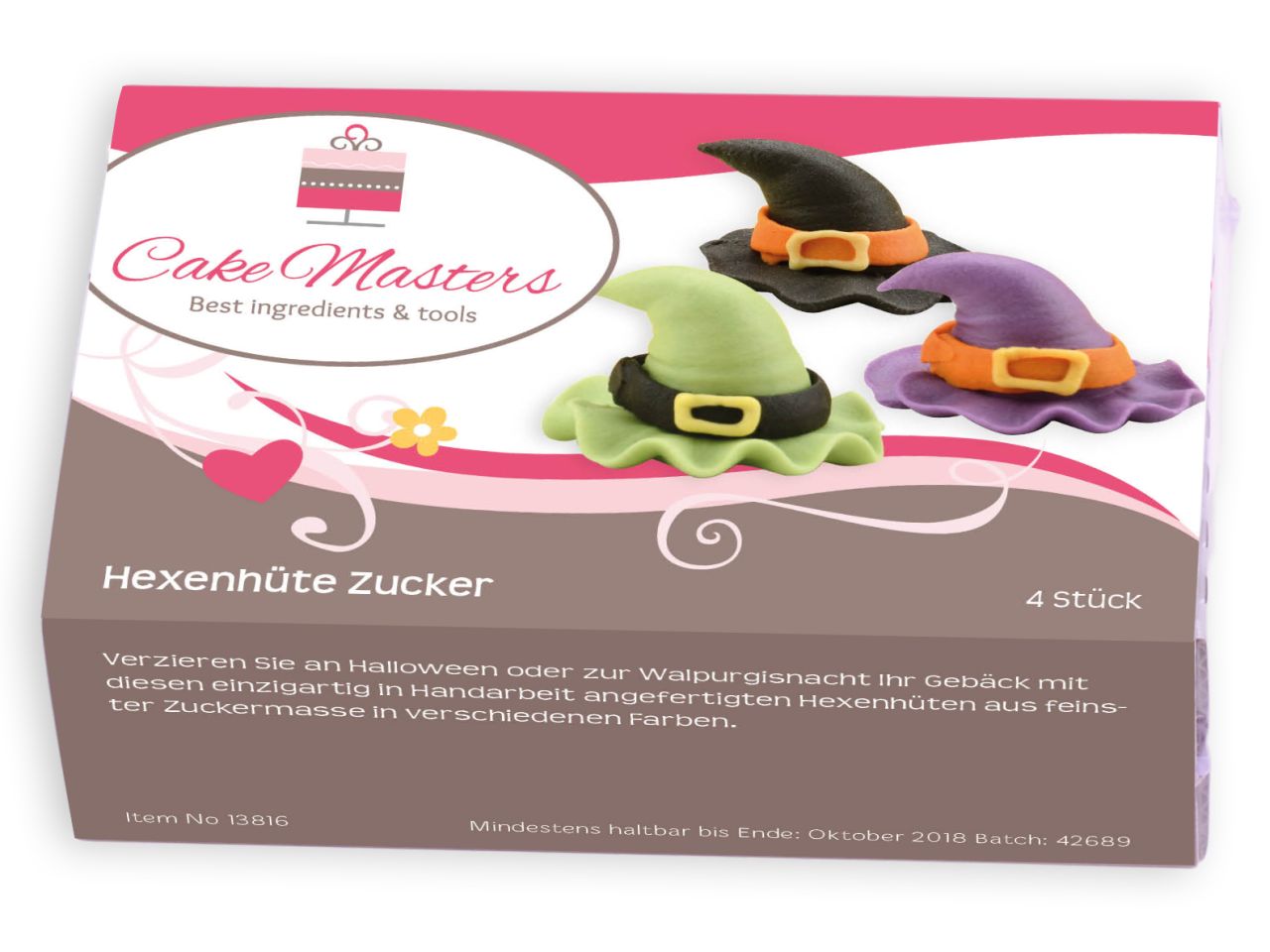 Zuckerdekor Hexenhüte 36 Stk