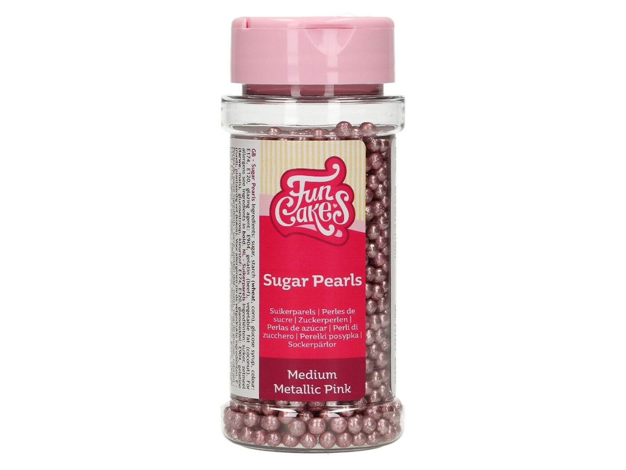 Zuckerperlen Metallic Rosa