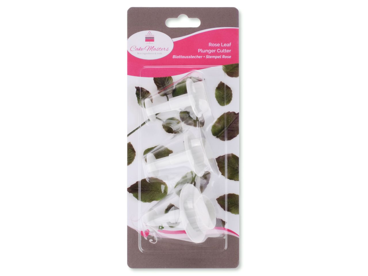 Ausstecher + Stempel Rose 3er