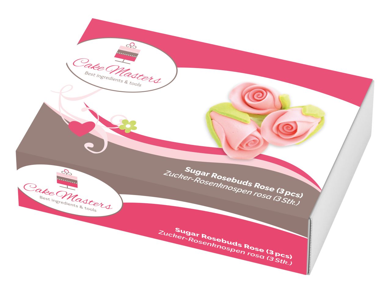 Zucker-Rosenknospen rosa 3 Stk