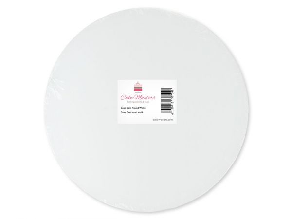 Cake Card Weiß Rund 35 cm, 3 Stück