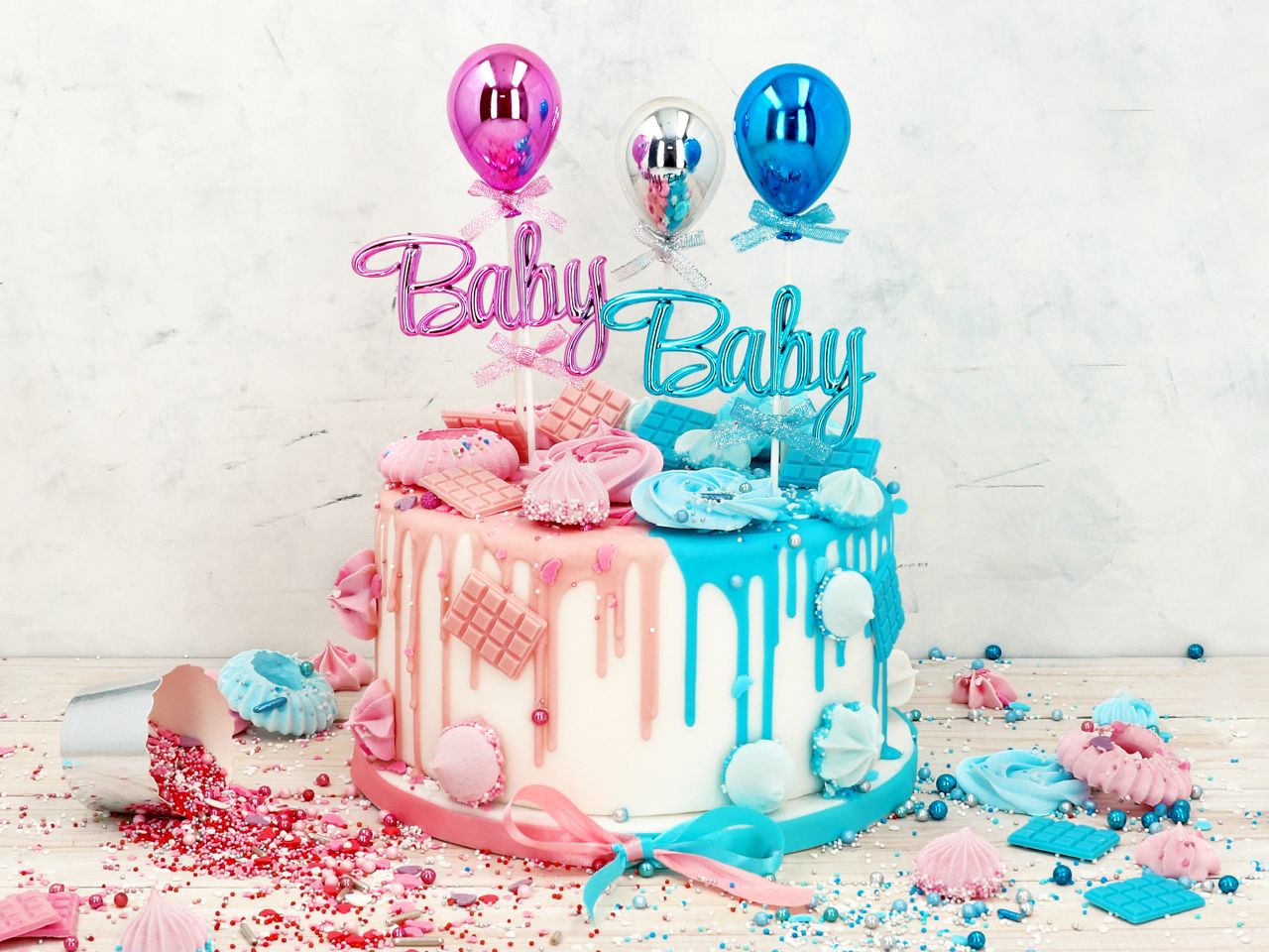Cake Topper Ballon Blau