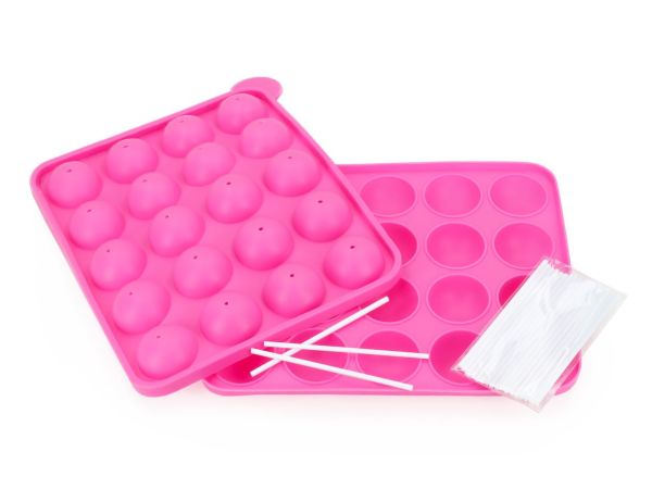 Silikonform Cake Pops inkl. 20 Stiele