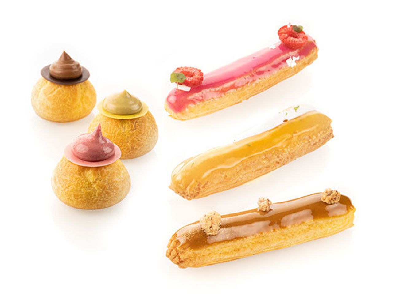 Eclairs und Windbeutel Backmatte Silikon